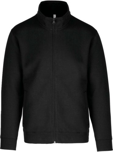 Uniszex  cipzáras pulóver, Kariban KA472, Black-M