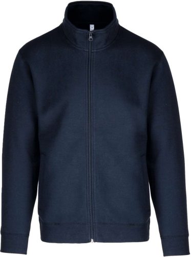 Uniszex  cipzáras pulóver, Kariban KA472, Navy-XL