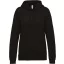 Női kapucnis pulóver, Kariban KA473, Black-XS