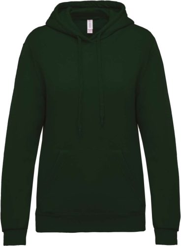 Női kapucnis pulóver, Kariban KA473, Forest Green-XL