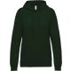 Női kapucnis pulóver, Kariban KA473, Forest Green-XL