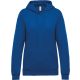 Női kapucnis pulóver, Kariban KA473, Light Royal Blue-S