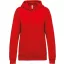 Női kapucnis pulóver, Kariban KA473, Red-XS