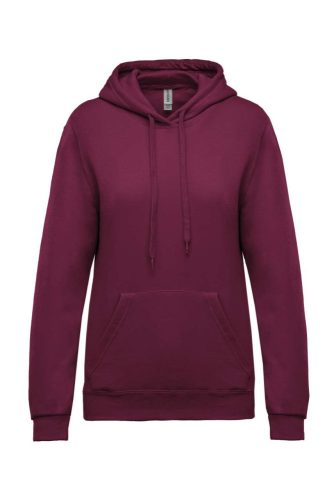 Női kapucnis pulóver, Kariban KA473, Wine-S