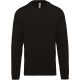 Uniszex kereknyakú pulóver, Kariban KA474, Black-M