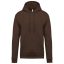 Férfi kapucnis pulóver, Kariban KA476, Chocolate-2XL