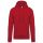 Férfi kapucnis pulóver, Kariban KA476, Cherry Red-L