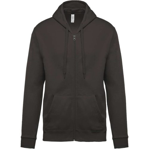 Uniszex cipzáros kapucnis pulóver, Kariban KA479, Dark Grey-XS