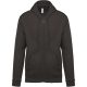 Uniszex cipzáros kapucnis pulóver, Kariban KA479, Dark Grey-XS