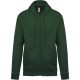Uniszex cipzáros kapucnis pulóver, Kariban KA479, Forest Green-2XL