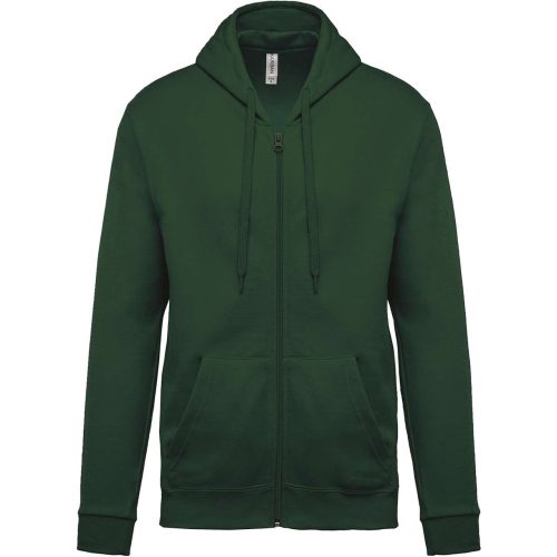 Uniszex cipzáros kapucnis pulóver, Kariban KA479, Forest Green-L