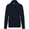 Uniszex cipzáros kapucnis pulóver, Kariban KA479, Navy-XL