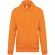 Uniszex cipzáros kapucnis pulóver, Kariban KA479, Orange-2XL