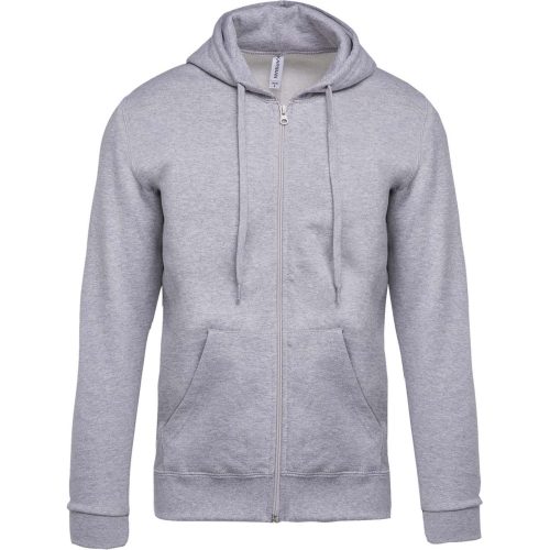 Uniszex cipzáros kapucnis pulóver, Kariban KA479, Oxford Grey-4XL