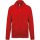 Uniszex cipzáros kapucnis pulóver, Kariban KA479, Red-L