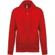Uniszex cipzáros kapucnis pulóver, Kariban KA479, Red-L