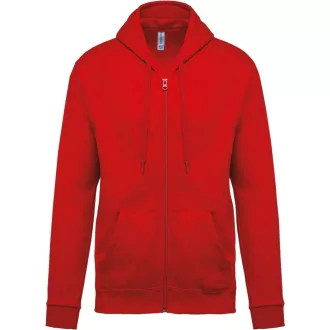 Uniszex cipzáros kapucnis pulóver, Kariban KA479, Red-XS