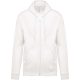 Uniszex cipzáros kapucnis pulóver, Kariban KA479, White-S