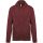 Uniszex cipzáros kapucnis pulóver, Kariban KA479, Wine-2XL