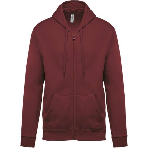 Uniszex cipzáros kapucnis pulóver, Kariban KA479, Wine-2XL