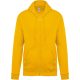 Uniszex cipzáros kapucnis pulóver, Kariban KA479, Yellow-XS