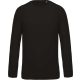 Férfi organikus környakas raglános pulóver, Kariban KA480, Black-S