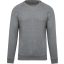 Férfi organikus környakas raglános pulóver, Kariban KA480, Grey Heather-XL