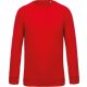 Férfi organikus környakas raglános pulóver, Kariban KA480, Red-L
