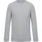 Férfi organikus környakas raglános pulóver, Kariban KA480, Snow Grey-M