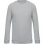 Férfi organikus környakas raglános pulóver, Kariban KA480, Snow Grey-M
