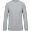 Férfi organikus környakas raglános pulóver, Kariban KA480, Snow Grey-XL