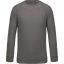 Férfi organikus környakas raglános pulóver, Kariban KA480, Storm Grey-3XL