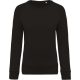 Női raglános organikus környakas pulóver, Kariban KA481, Black-M