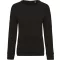 Női raglános organikus környakas pulóver, Kariban KA481, Black-XL