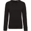 Női raglános organikus környakas pulóver, Kariban KA481, Black-XL