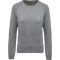 Női raglános organikus környakas pulóver, Kariban KA481, Grey Heather-S