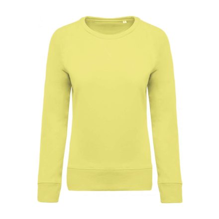 Női raglános organikus környakas pulóver, Kariban KA481, Lemon Yellow-XL