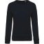 Női raglános organikus környakas pulóver, Kariban KA481, Navy-XL