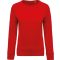 Női raglános organikus környakas pulóver, Kariban KA481, Red-2XL