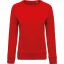 Női raglános organikus környakas pulóver, Kariban KA481, Red-XL