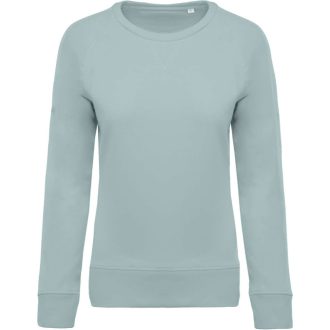   Női raglános organikus környakas pulóver, Kariban KA481, Snow Grey-XS