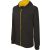 Gyermek cipzáras pulóver bélelt kontrasztos kapucnival, Kariban KA486, Black/Yellow-6/8