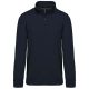 Férfi galléros 1/4 cipzáros pulóver, Kariban KA487, Navy-S
