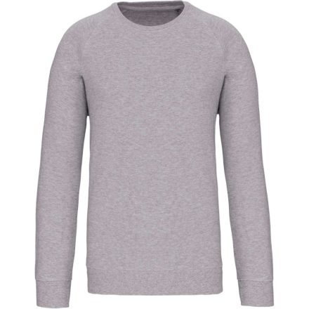Uniszex  organikus kereknyakú piké pulóver, Kariban KA495, Oxford Grey-M