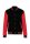 Uniszex  vastag patentos pulóver, Kariban KA497, Black/Red-S