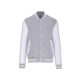 Uniszex  vastag patentos pulóver, Kariban KA497, Oxford Grey/White-3XL