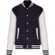 Gyermek patentos dzseki csíkos szélekkel, Kariban KA498, Navy/White-10/12