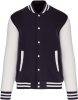 Gyermek patentos dzseki csíkos szélekkel, Kariban KA498, Navy/White-12/14