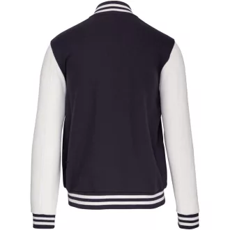   Gyermek patentos dzseki csíkos szélekkel, Kariban KA498, Navy/White-6/8