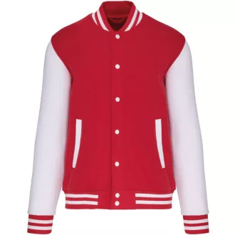   Gyermek patentos dzseki csíkos szélekkel, Kariban KA498, Red/White-6/8